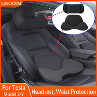 Car Neck Headrest Pillow Memory Foam Waist Cushion Lumbar Support Backrest Travel Neck Cushion Protection Car Vehicle Supplies