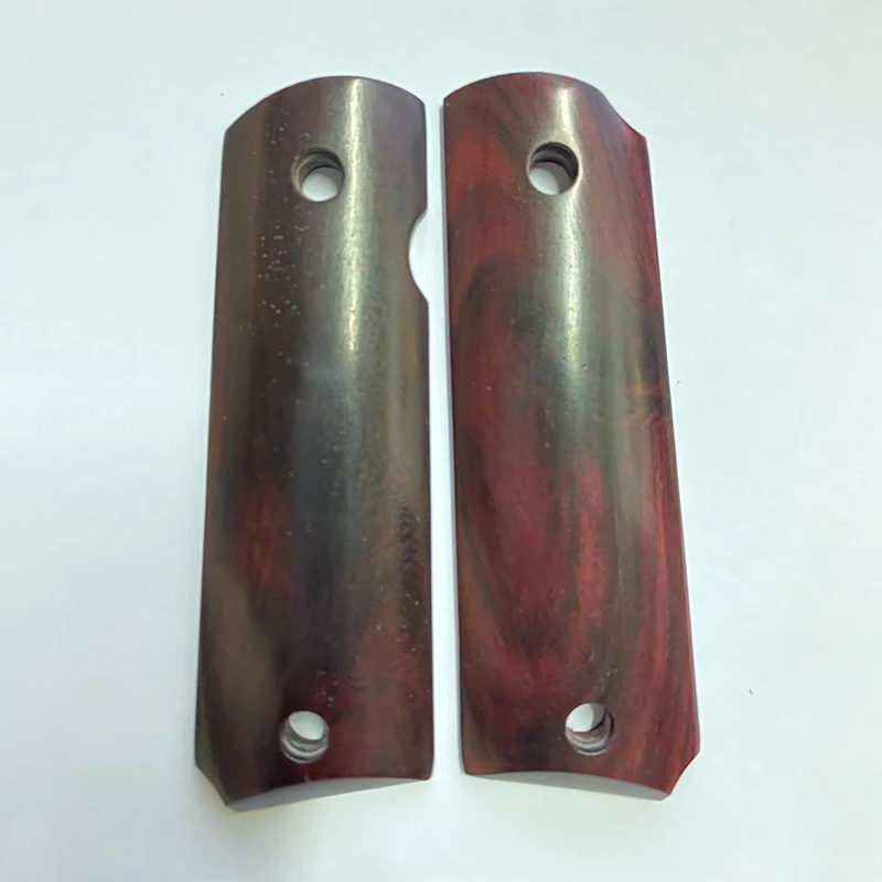 Custom With Screws & KEY Natural Solid Wood Grip Handle Scales For 1911 Models & Kublai Khan P4 DIY Making Accessories Parts