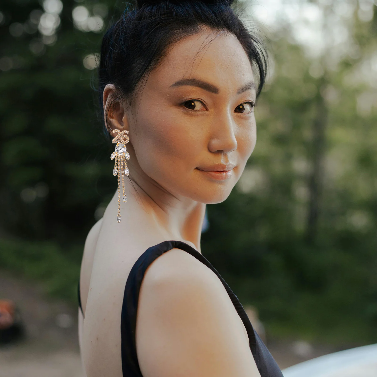 

2Pcs Rhinestone Tassel Earrings Sparkly Long Dangle Drop Earrings for Women Wedding Party Birthday Bridal Accessories