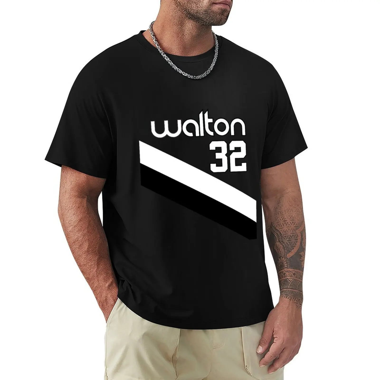 Bill Walton Portland Jersey 1 T-Shirt heavyweights quick-drying vintage t shirts men clothings