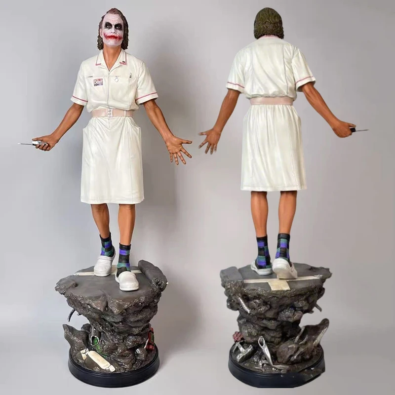 Uniforme de enfermera Heath Ledger de 54cm de CC, figura de la serie Joker, modelo de escena de pie, adorno hecho a mano, estatua de resina Gk, juguetes de regalo