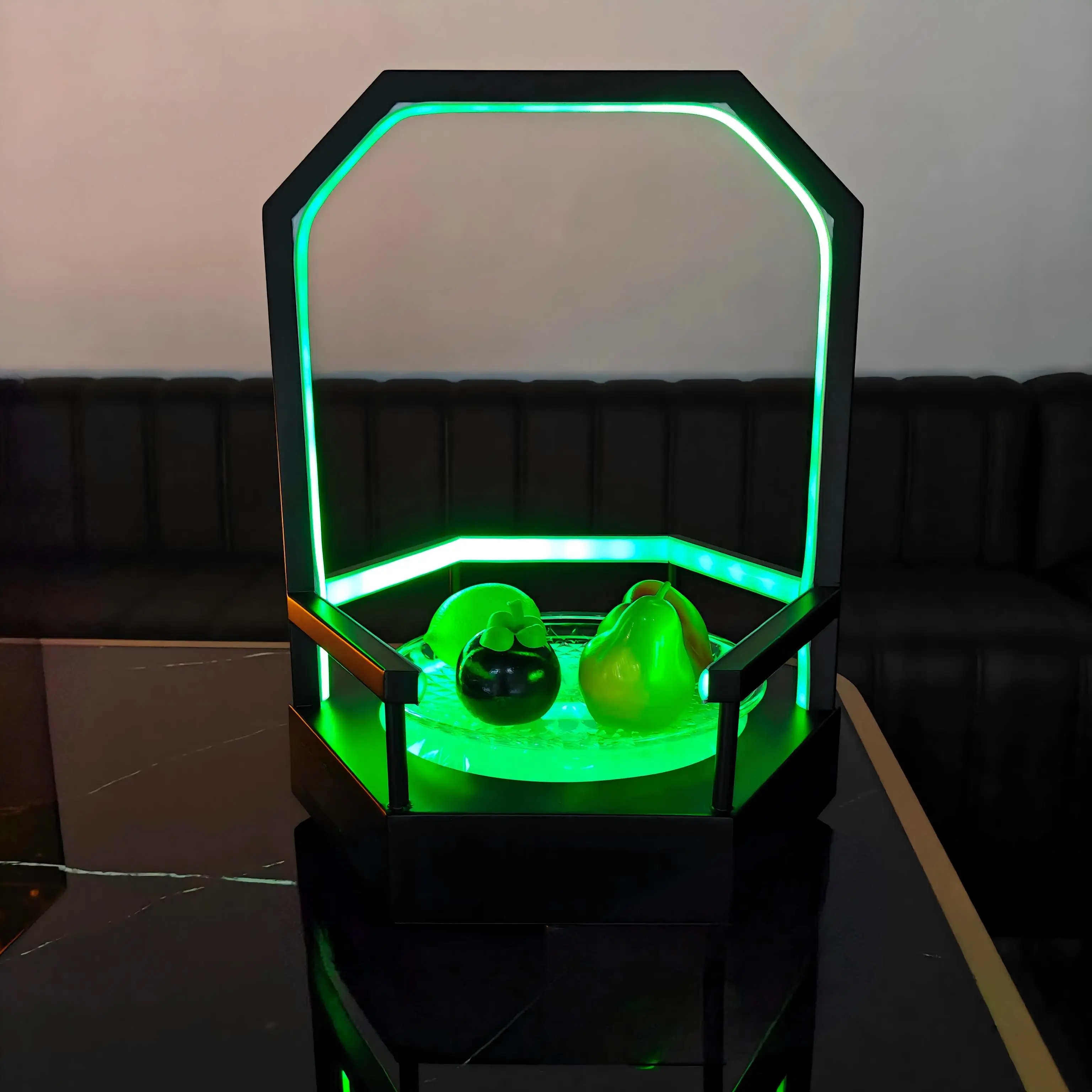 Bar-Specific Glow Fruit Platter Dual-Layer LED Illuminated Container for Nightclubs, KTV, and Creative Novelty Fruit Snack Dishe