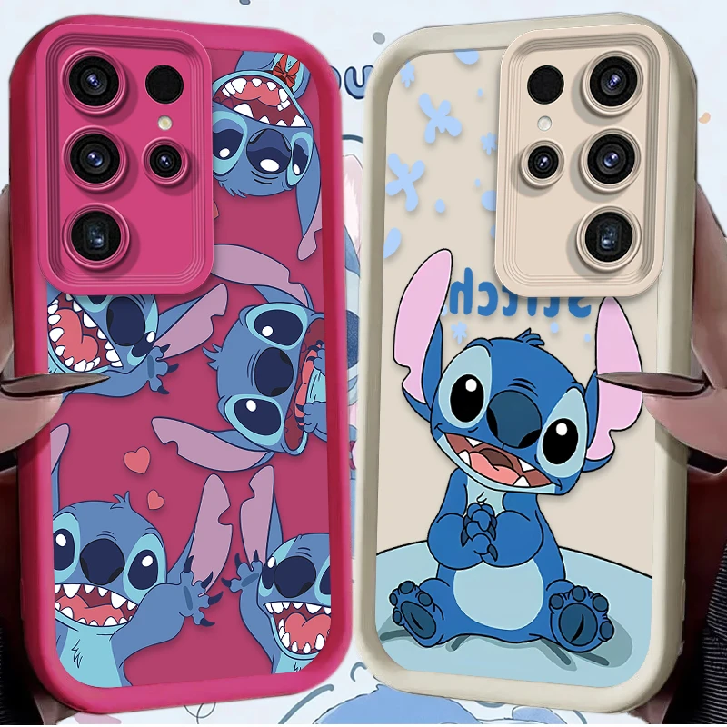 لطيف غرزة الكرتون قضية الهاتف لسامسونج غالاكسي S24 S25 S23 الترا S22 S21 زائد FE A36 A56 A26 A16 A06 A15 A25 A35 A55 5G eتوي