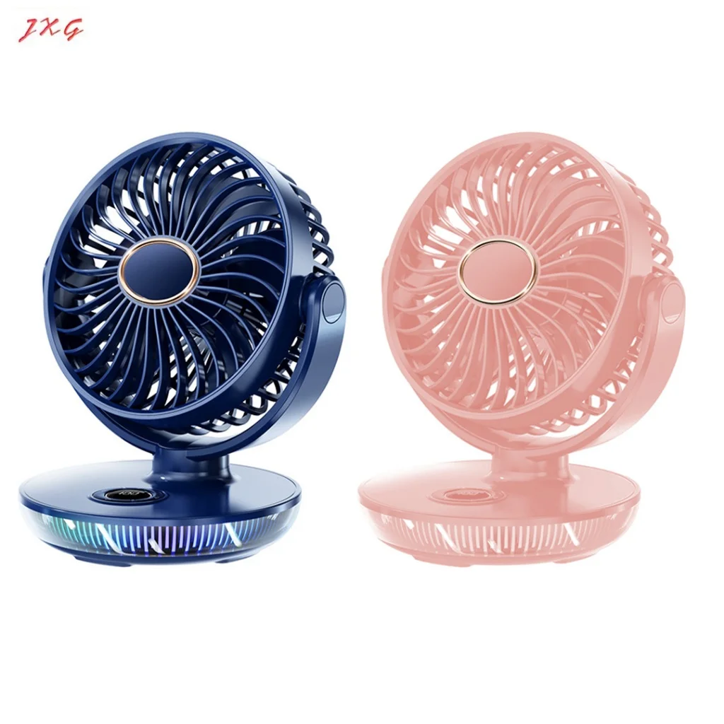 

Многофункциональный настольный вентилятор IXG с яркой подсветкой, настольный USB-вентилятор с пятью скоростями для летнего сезона, дома, улицы, кемпинга