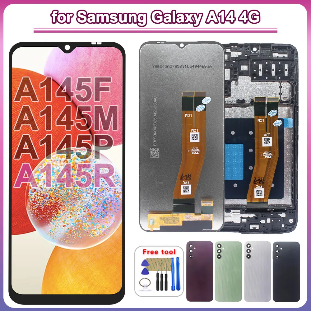 6.6" LCD for Samsung Galaxy A14 4G LCD Display Touch Screen Digitizer Assembly for Samsung A14 4G A145F A145M A145P A145R