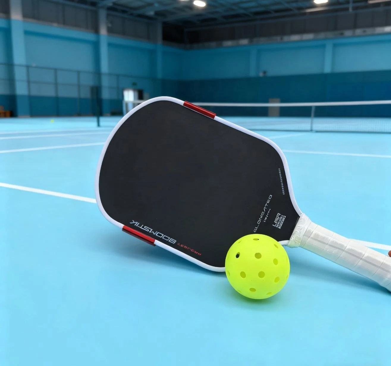 

Boomstik Elongated Pickleball Paddle 16mm Core Never Broken BoomCore Foam Interior Carbon Fiber Surface No Pattern Racket