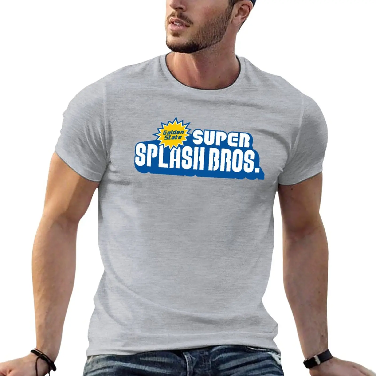 Nouveaux Super Splash Bros T-shirt vintage à manches courtes pour homme, haut à la mode pour fan de sport