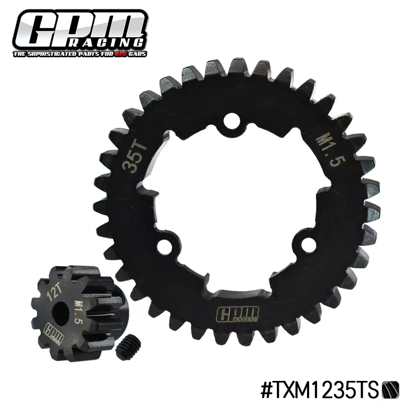 

GPM Medium Carbon Steel Motor Gear 12T With 35T Spur Gear For TRAXXAS 1/5 X-Maxx