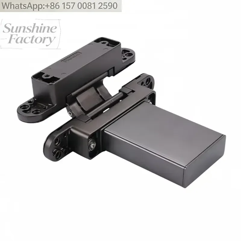 Zinc Alloy Invisible Door Hinge Hydraulic Adjustment Self-closing Buffer 60/80KG Hidden Folding Door Closer Spring Hinge 125