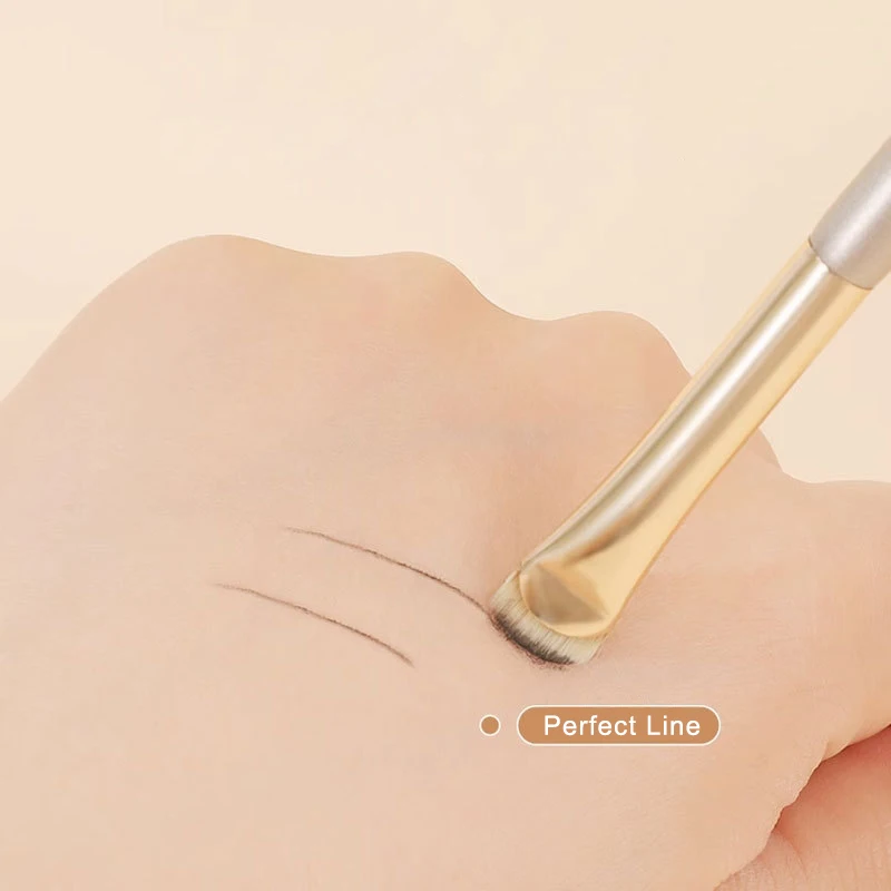 Pinceau Rond pour Eyeliner en Gel localité, Outil de Maquillage avec Manche en Bois, Cheveux Synthétiques Doux, Définisseur de Cils Parfait