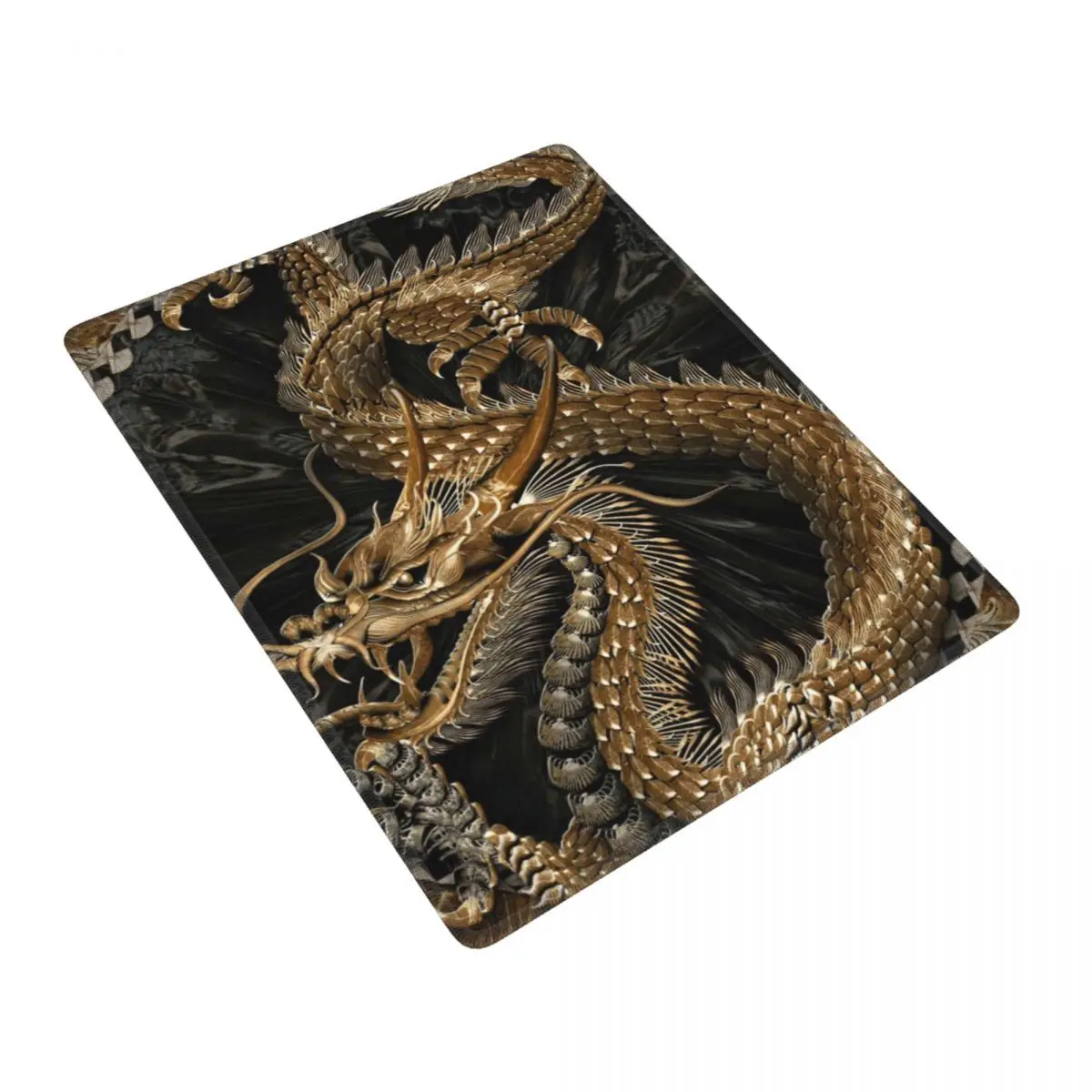 Chinese Traditional Golden Dragon Mouse Pad Gamer PC Laptop Mats Keyboard Carpet Computer Gaming Desk Mat 7x9 in 22x18 cm