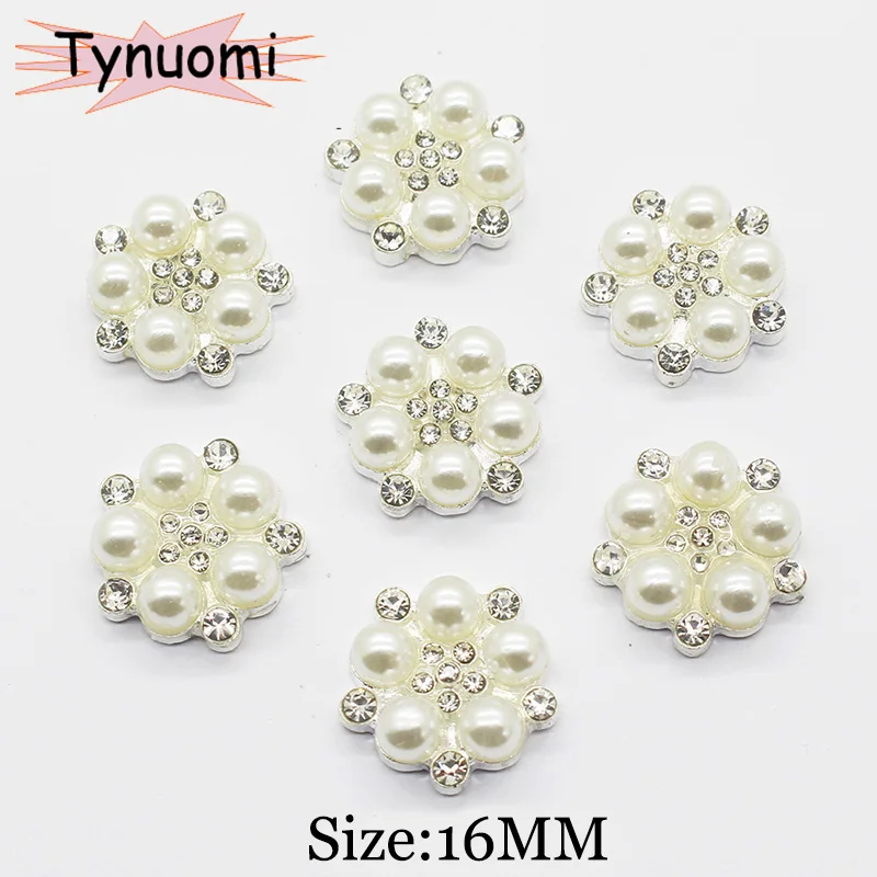 مصنع المخرج 50 قطعة لوحة زهرة العاج صغيرة حجر الراين زر من اللؤلؤ الديكور DIY بها بنفسك مخيط يدويا رائعة القوس إكسسوارات الشعر