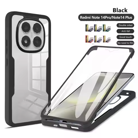 360 Full Body Protector Case for Xiaomi Redmi Note 15 14 13 12 Pro Plus Turbo 4 3 K70E POCO X7 X6 F7 Pro TPU+PC Shockproof Cover