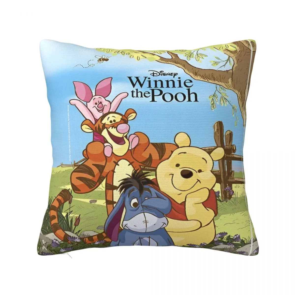 Winnie The Pooh And Friends Piglet Tigger Pillow Covers Printed Polyester Cushion Cover Decor Pillow Case Cover Home Zipper