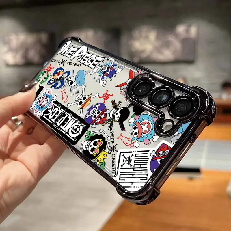 Niedliche O-ne P-ieceS Handyhülle für Samsung S26 S25 Edge S24 S23 S22 S21 S20 FE Ultra Plus Lite mit Galvanisierung und Fallschutz – Detail 9