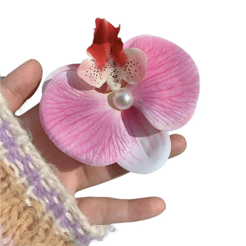 Jepit Rambut Kecil Anggrek Bohemian Aksesori Jepit Rambut Musim Panas