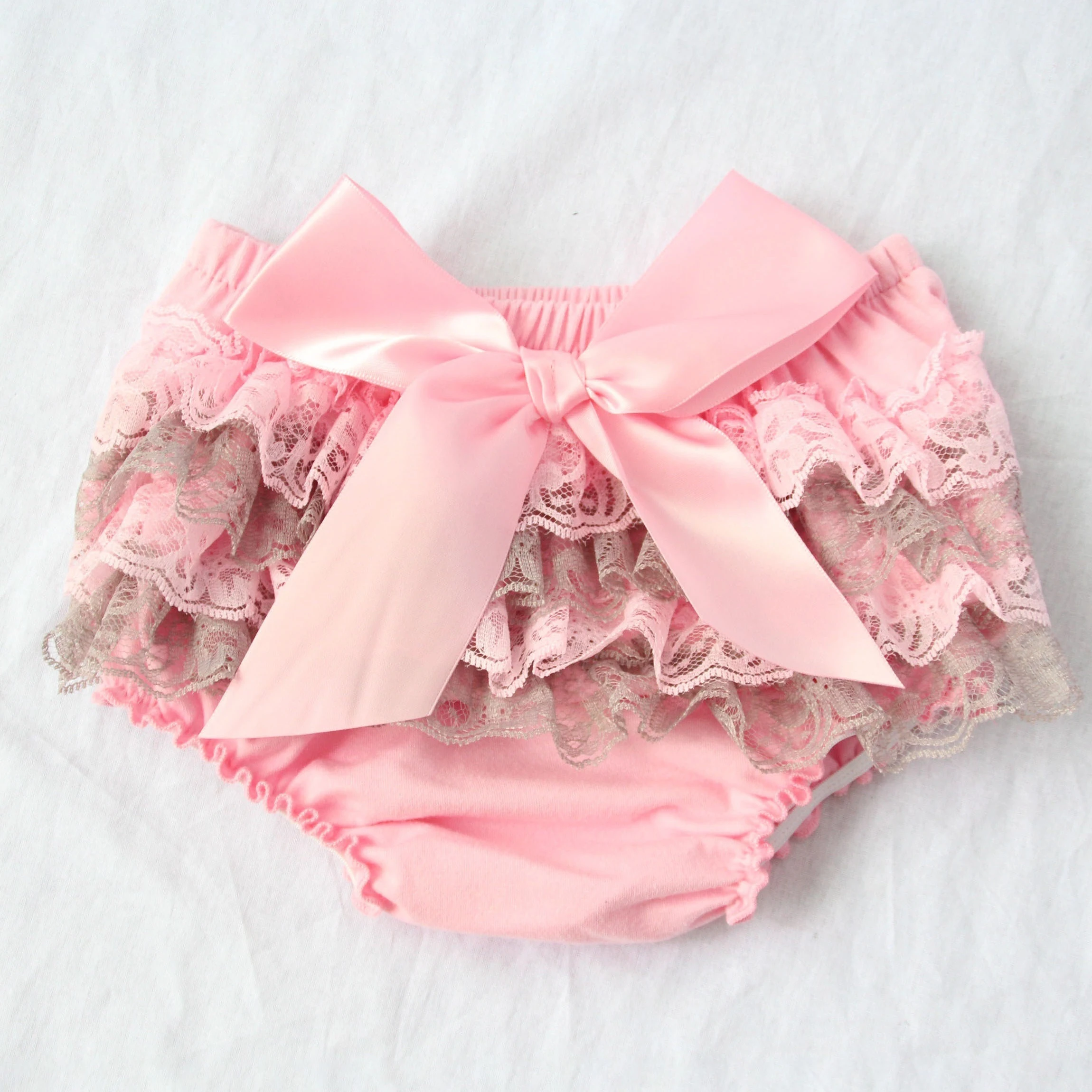Toddler Ruffle Panties Girl\'s Underwear Babys Briefs Cotton Fabric Lace Butterfly Diaper Cover Ruffle Baby Knickers 5 Pieces
