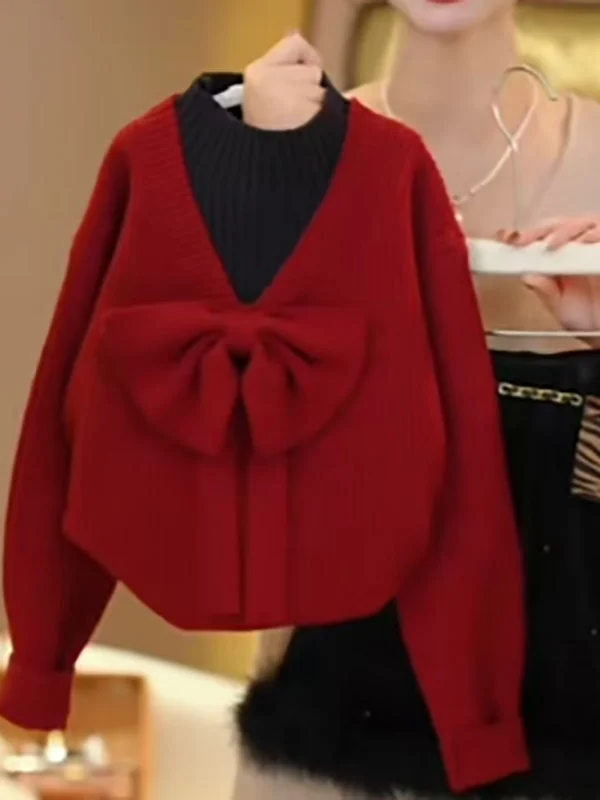 

Зимний длинный свитер-свек для девочек, комплект из двух предметов с узлом для малышей, повседневный свободный комплект морской одежды для малышей