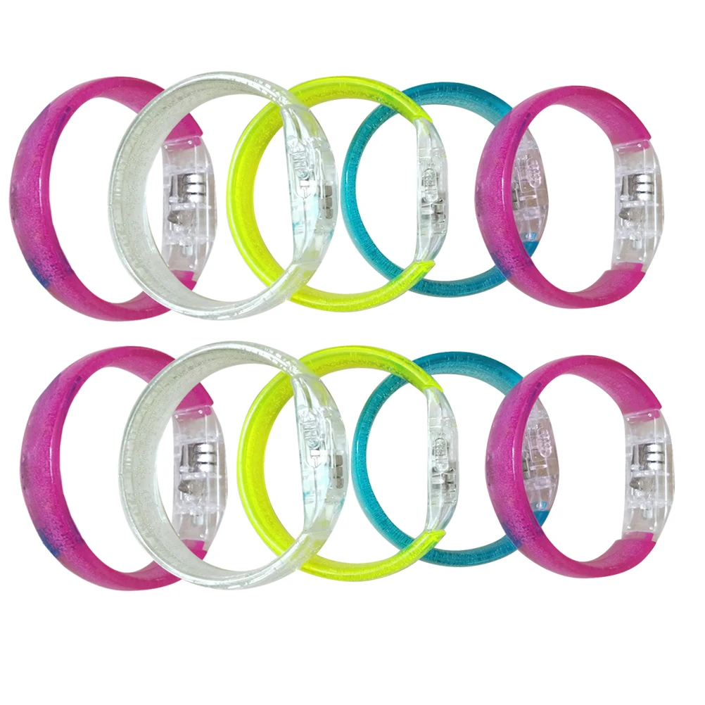 

10pcs Luminous Bracelets Glow in Dark Concert Wristbands Kids Toys Party Accessories for Runners Cyclists Night Clubs