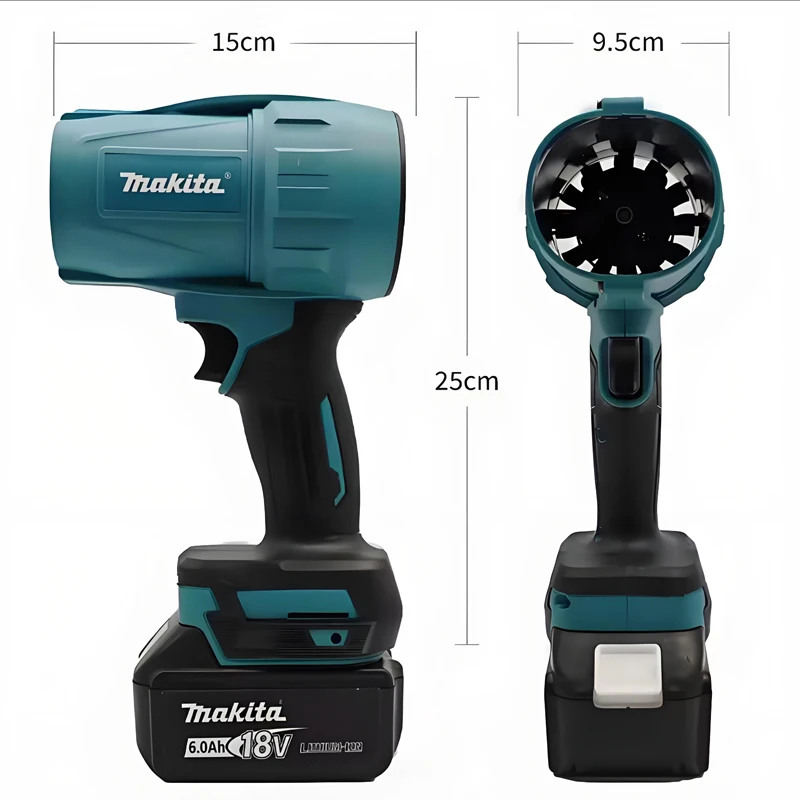 

Makita 30000RPM Violent Blower Turbo Jet Fan 18V Electric Air Duster Wind Speed Turbo Rechargeable with Light Car Cleanin Tool