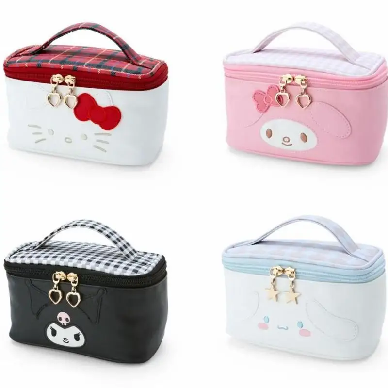 

Sanrio Hello Kitty сумка для хранения для девочек водонепроницаемая кавайная портативная сумка с героями мультфильмов аниме портативная большая вместительная сумка для мытья макияжа новая