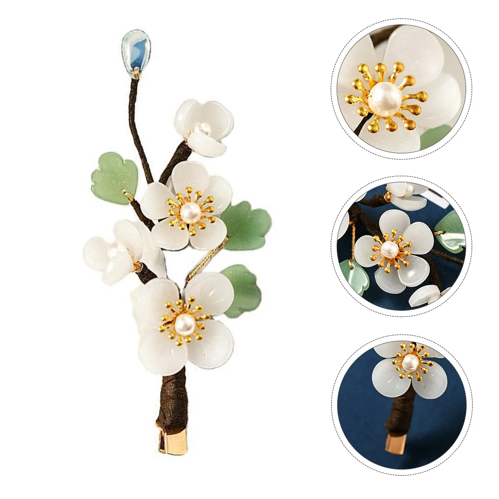 

1 шт. элегантная свадебная заколка для волос в китайском стиле с цветочным принтом для женщин и девочек, праздничные вечерние головные уборы, очаровательный аксессуар для волос