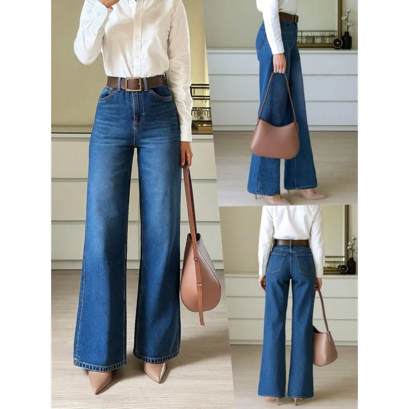 

Women's Long Pants Z 83715 Cross-Border Overseas Warehouse Ladies Jeans Elastic Waist Comfortable Fit Spring Summer Collection