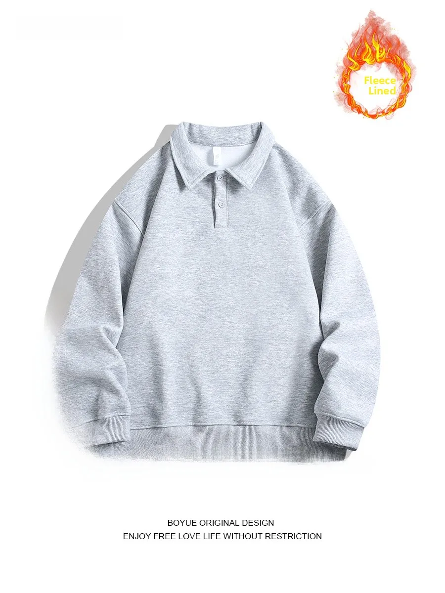 

Японский свитшот Boyue Sle Fce на подкладке, повседневный универсальный длинный мужской топ для колледжа и ветра