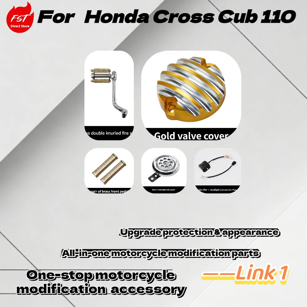 

For Cub CC110 Motorcycle Full Off-Road Mods Brake Pump Cover Valve Cover Footpeg Rectifier Set