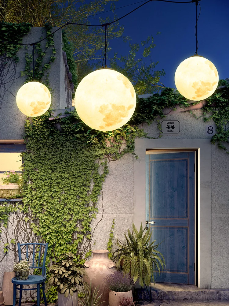 Outdoor chandelier, indoor garden light, outdoor courtyard light, waterproof roof exposed desk light, glass sunlight room specia