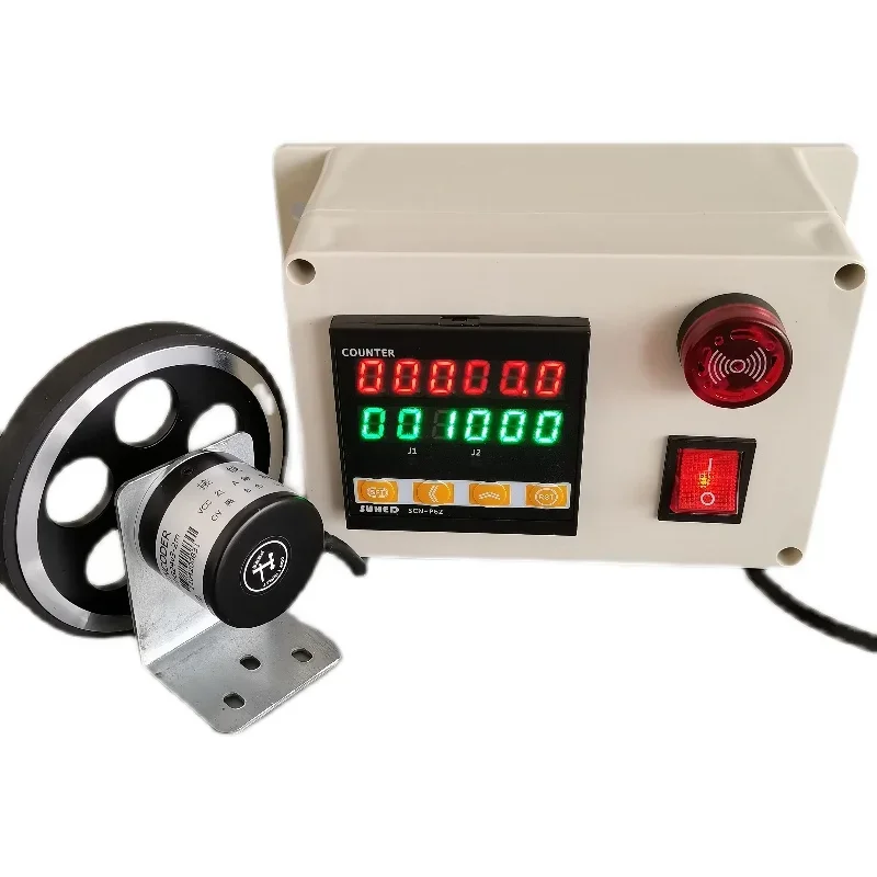 Meter Counter High-precision Roller Type Electronic Induction Length Measuring Alarm Automatic Meter Counter