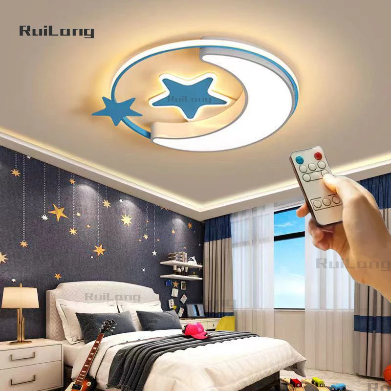 

Moon Star Led Ceiling Light Kid Room Light Fixture Baby Boys Girl Lamp Kids Room Ceiling Lamp For Children Bedroom Chandelier