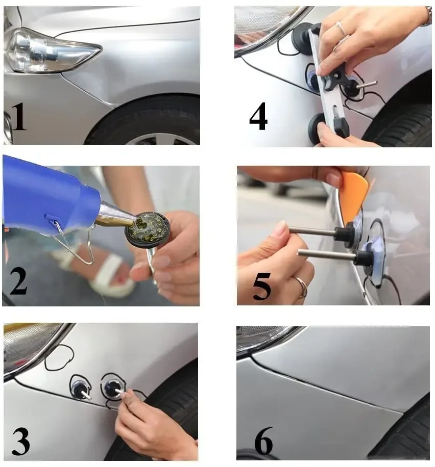 Car Dent Repair Tools EU Plug Glue Gun Paintless Dent Repair Kit Automotive Dent Remover Suction Auto Dent Puller Tool