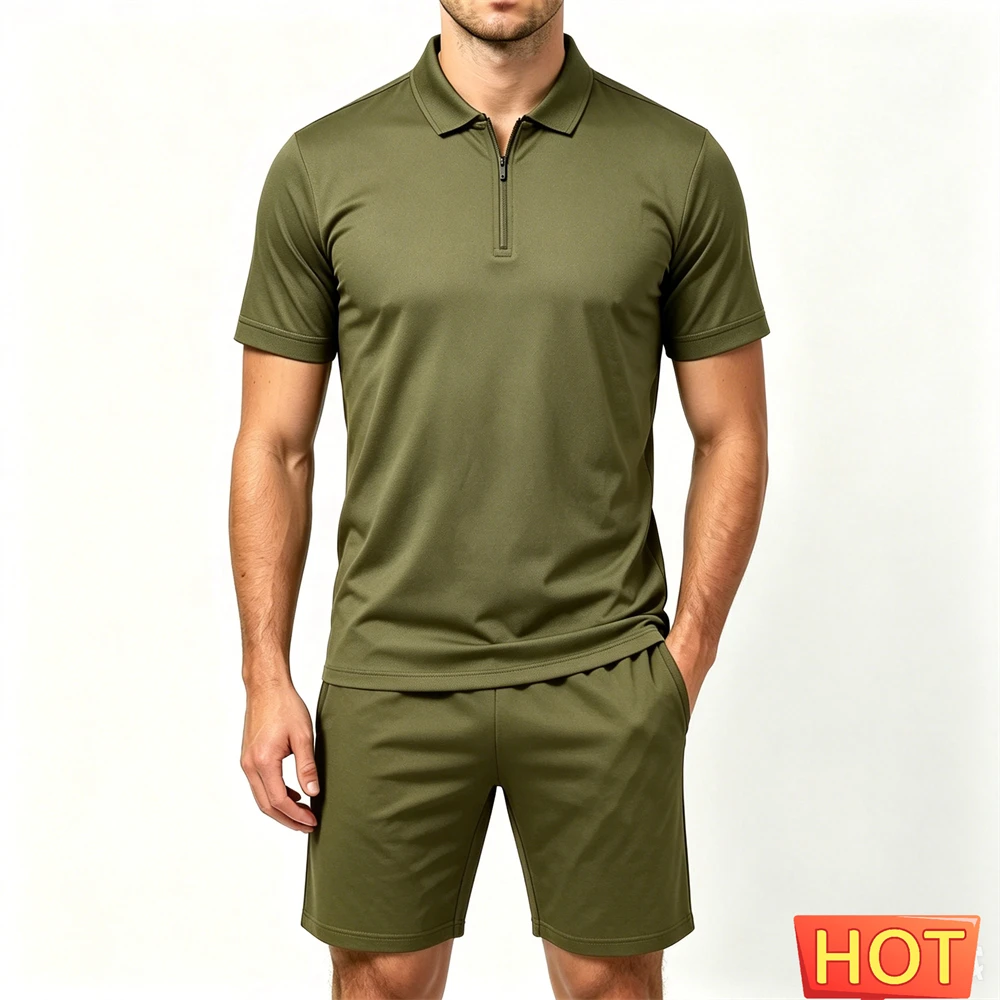 Summer Men's Tracksuit Sets Si - Men'S Fashion Color บทวิจารณ์และราคา