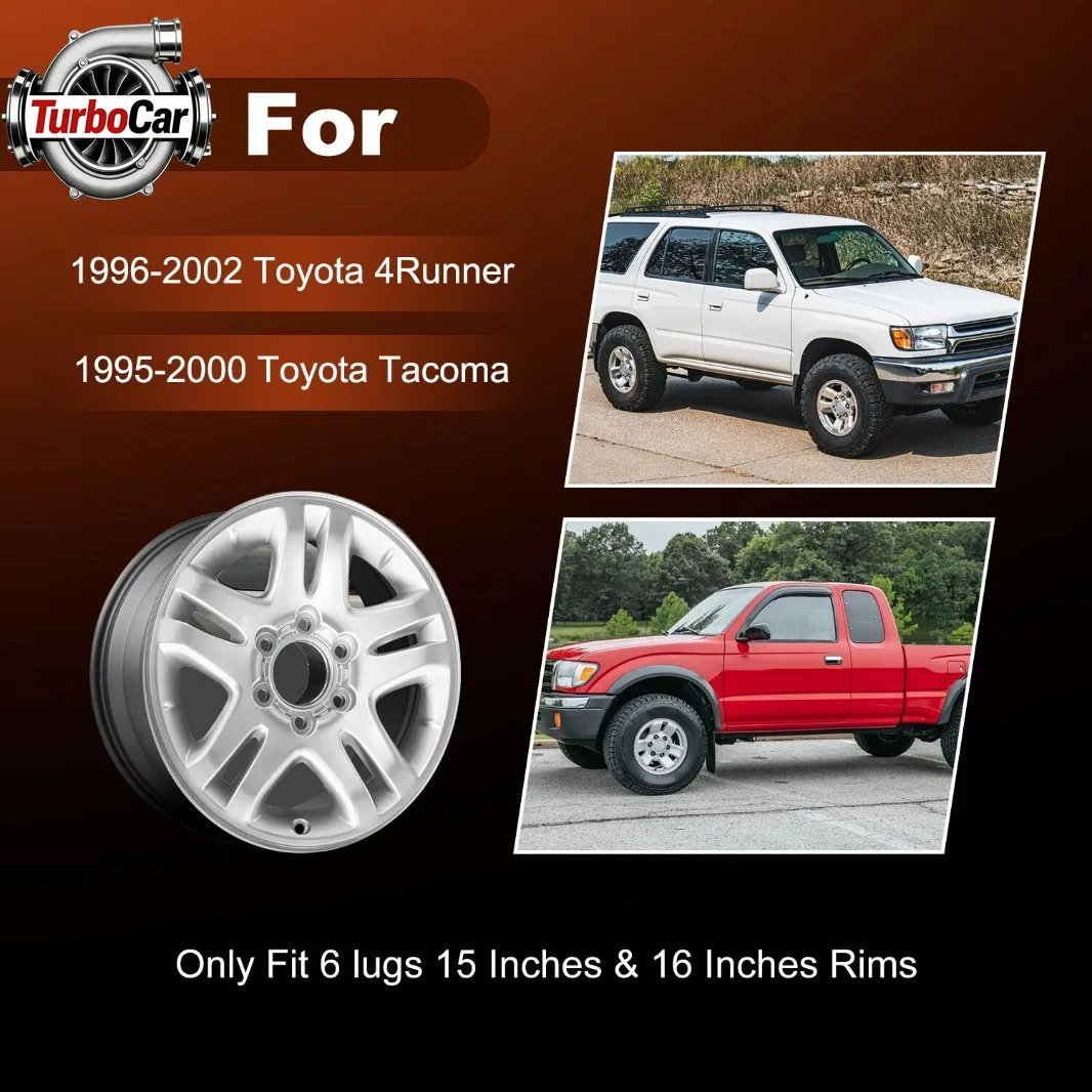 

Комплект из 4 серебристых колпаков для центра диска колеса, для Toyota Tacoma 1995-2001, 6 отверстий, для 15-дюймовых дисков