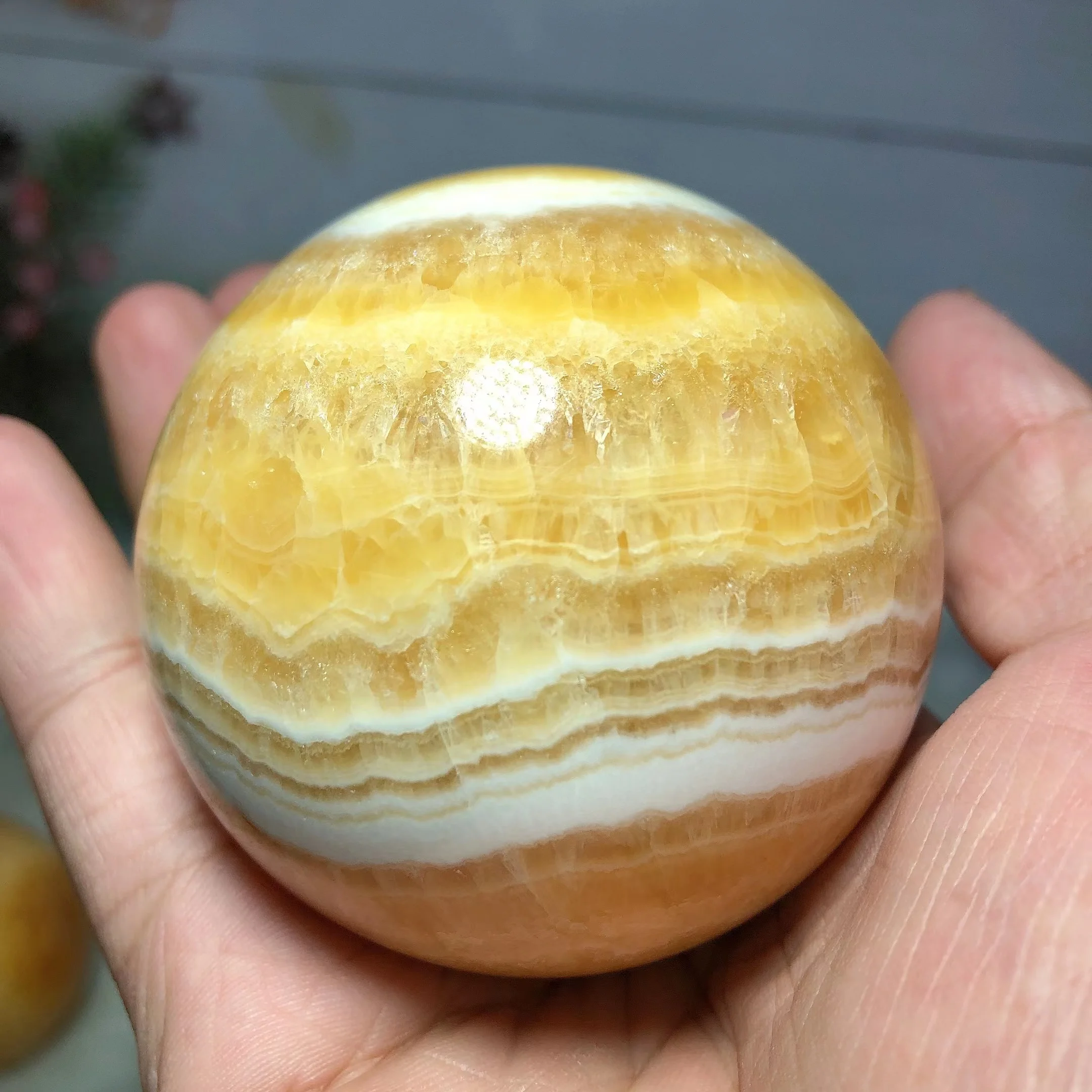 

Healing High Quality Natural Crystals Orange Calcite Sphere Ball Home Decorations Polished Mineral Energy Room Decor