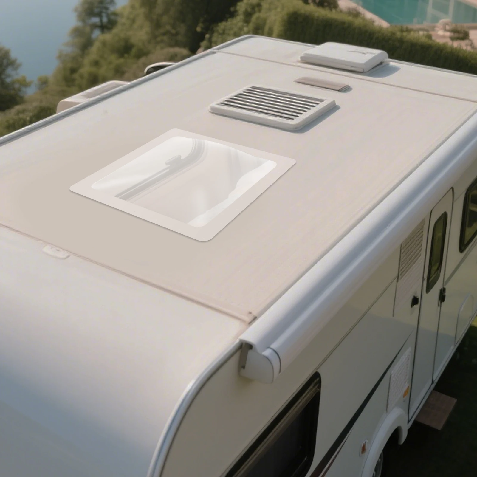 RV كوة القبة الخارجية استبدال جزء مادة الكمبيوتر مقاومة للأشعة فوق البنفسجية 26*26 بوصة العالمي صالح لسقف تخييم متنقل #3