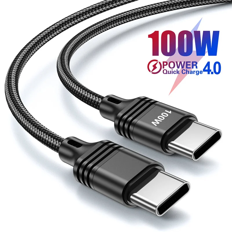 Lovebay 100W USB Type C To USB C Cable USB-C PD Fast Charging Charger Wire Cord For Macbook Samsung Xiaomi Type-C USBC Cable 2M