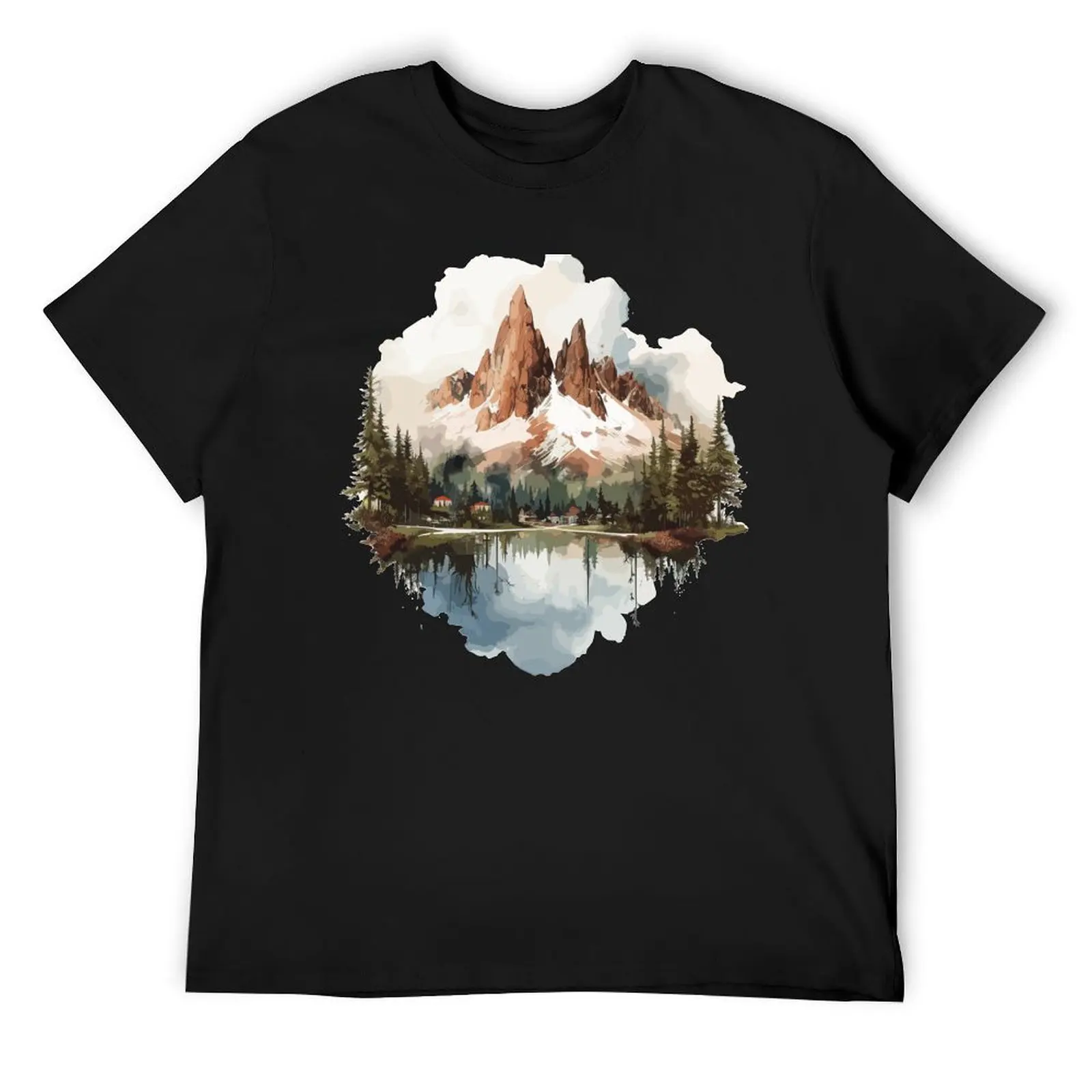 Dolomites mountains T-Shirt vintage clothes blue archive customs funny t shirts for men