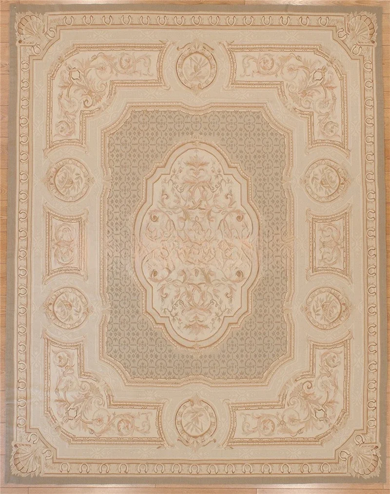 Gobelin Palace Carpet, Hand-woven Baroque Living Room Geometric Carpet