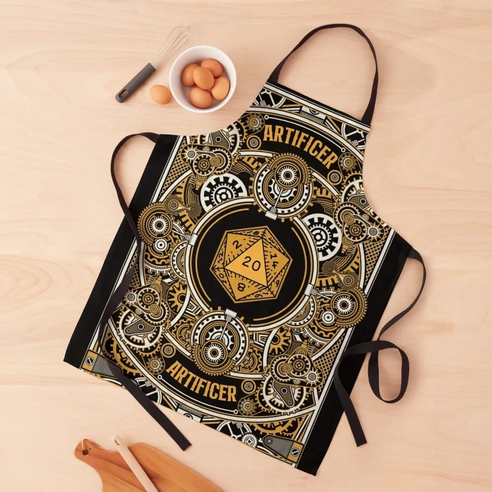 ARTIFICER Gear Dice with Steampunk vibes for Armorer, Battle Smith or Artillerist Apron Kitchen Tools Apron