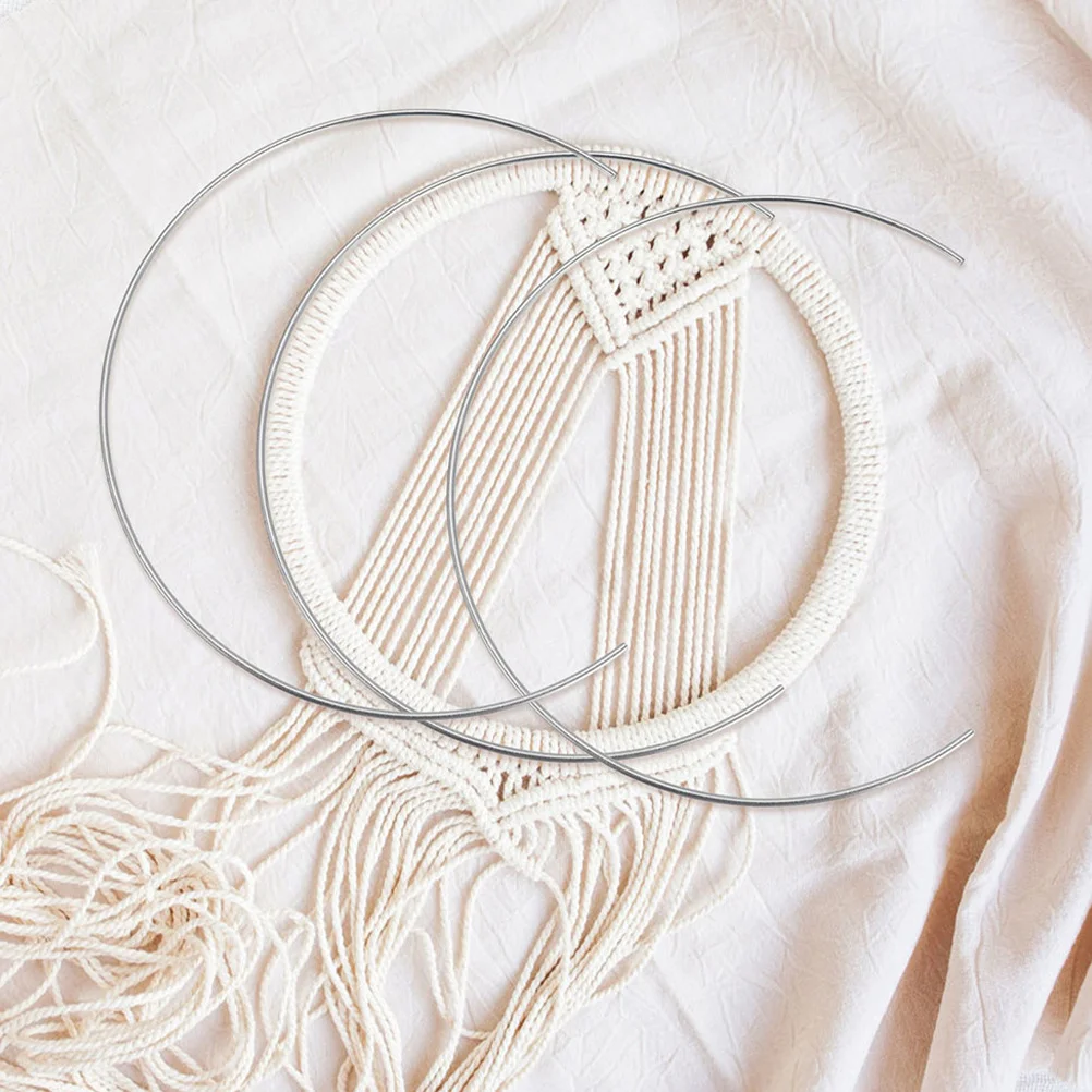 

15Pcs Metal Craft Hoops 20cm Half Circle Iron Rings for DIY Dreamcatcher Wreath Floral Macrame Craft Rings for Dreamcatcher