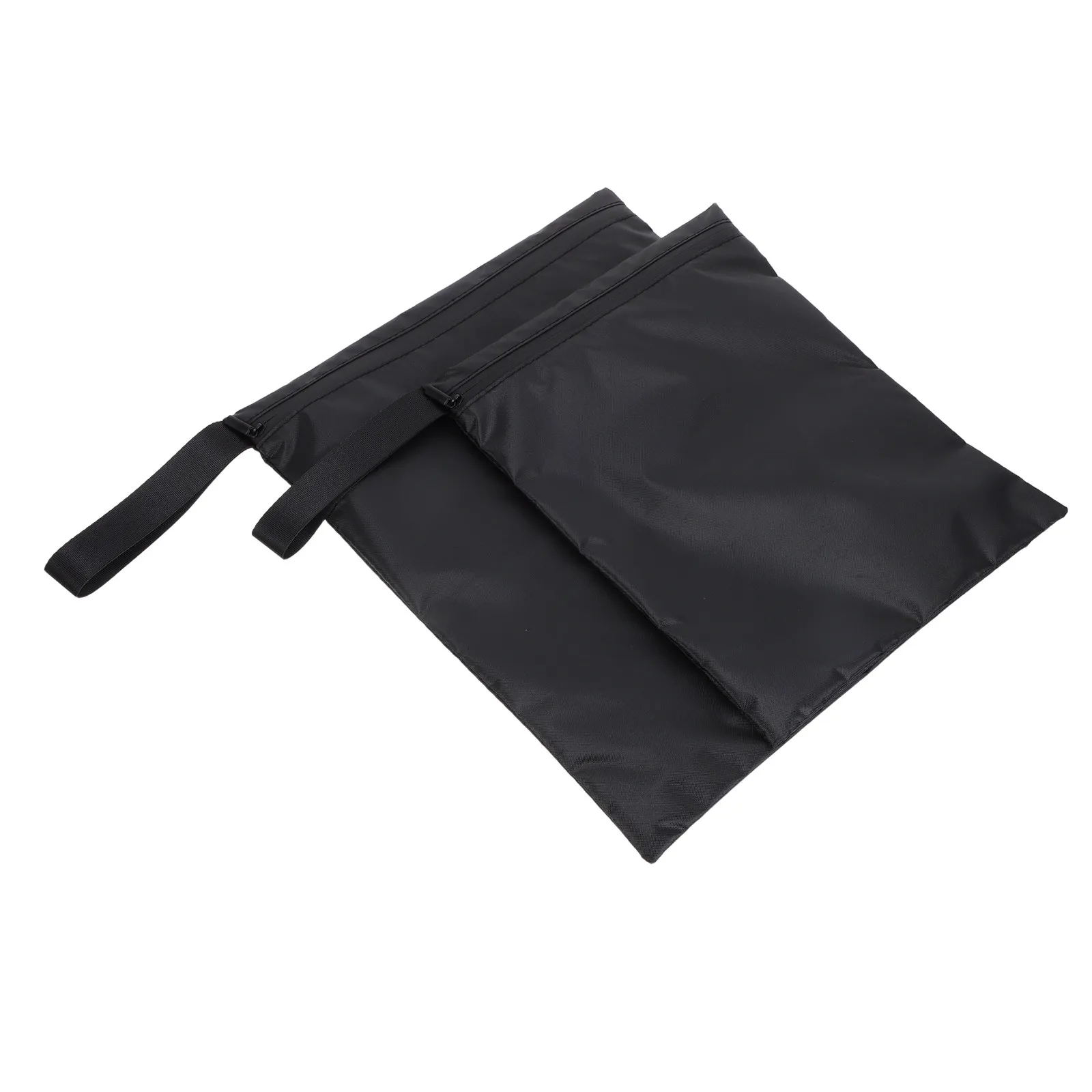 

2Pcs Waterproof Wet Dry Bags Black Reusable Zipper Pouch Hand Strap Travel Gym Beach Swimsuit Diaper Storage Beach Wet Bag
