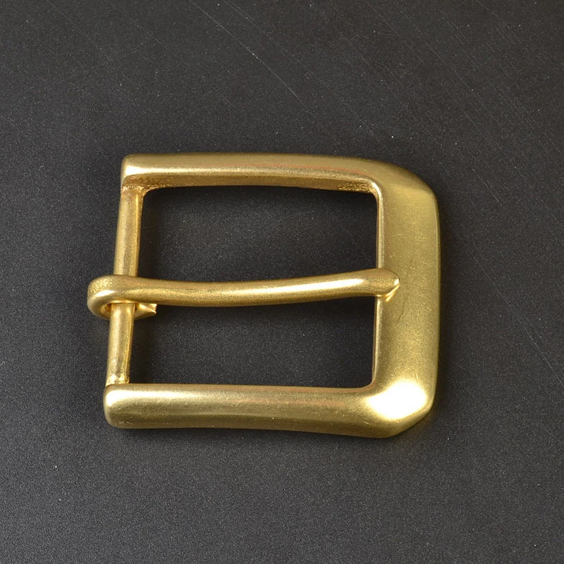 DIY akcesoria skórzane z litego mosiądzu 40mm męska klamra do paska metalowa kowbojska pętla do paska Cosplay dla szerokiego paska 3,8-3,9 cm