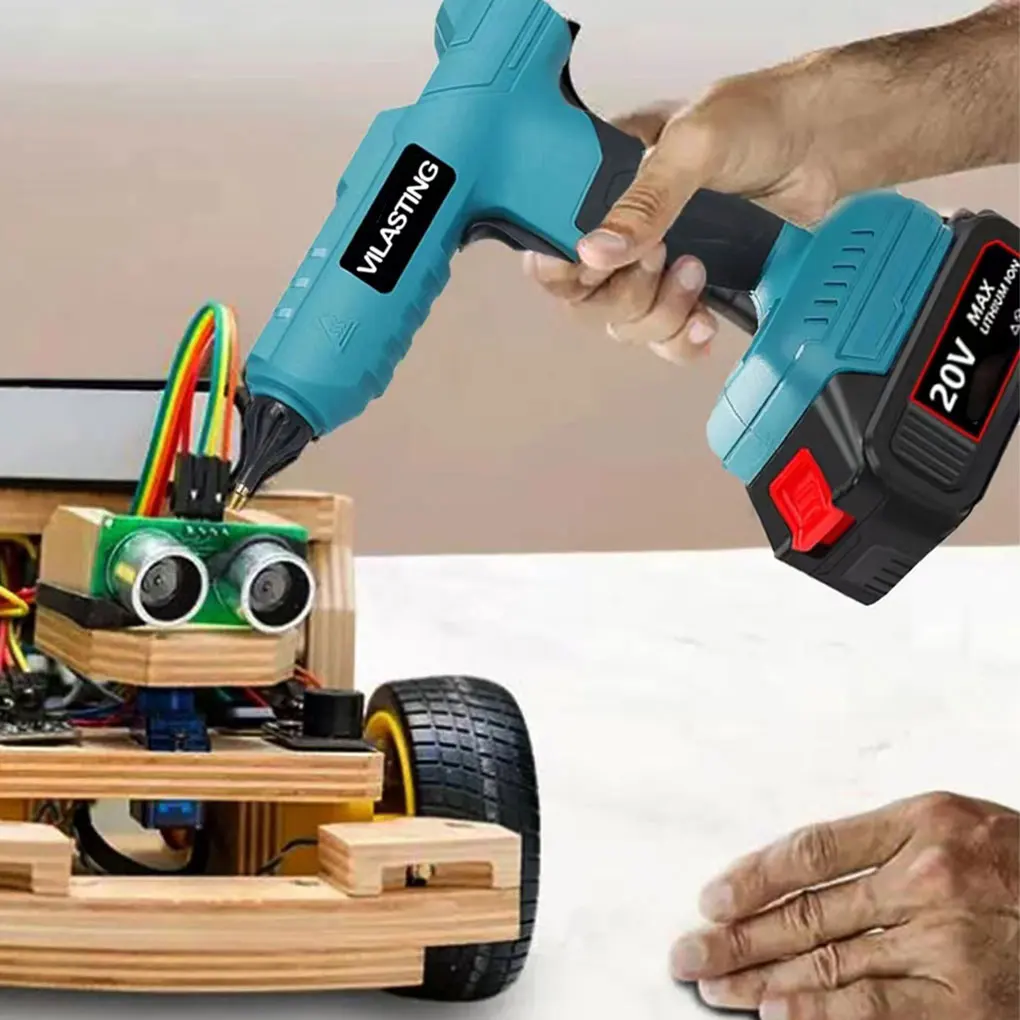 

Беспроводной пистолет для горячего клея для Dewalt, аккумулятор 20 В, ручной беспроводной мощный сверхмощный пистолет для горячего клея, полноразмерный комплект (батарея НЕ входит в комплект)