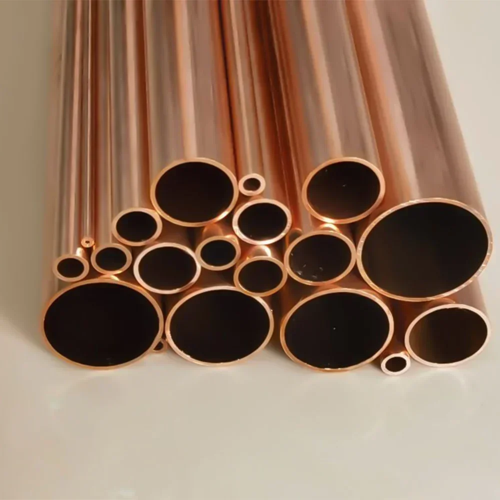 Copper pipe  wall thickness 1mm OD 20-30mm length 100mm Hollow straight round copper tube piping customize