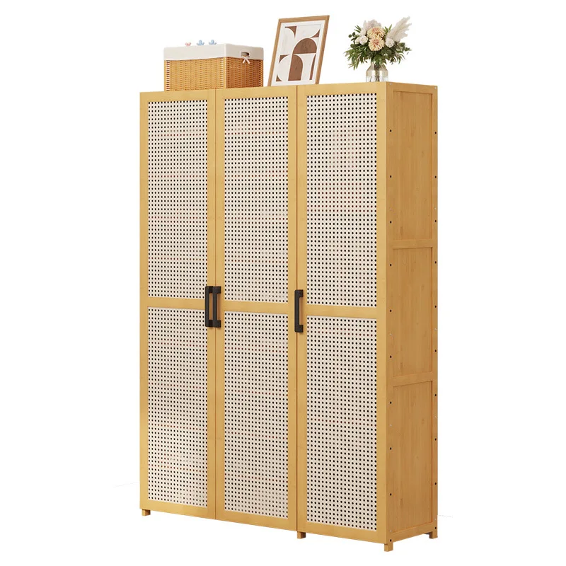 

Log wind multi-layer space-saving shoe rack household breathable shoe cabinet dustproof simple and e****mical shelf
