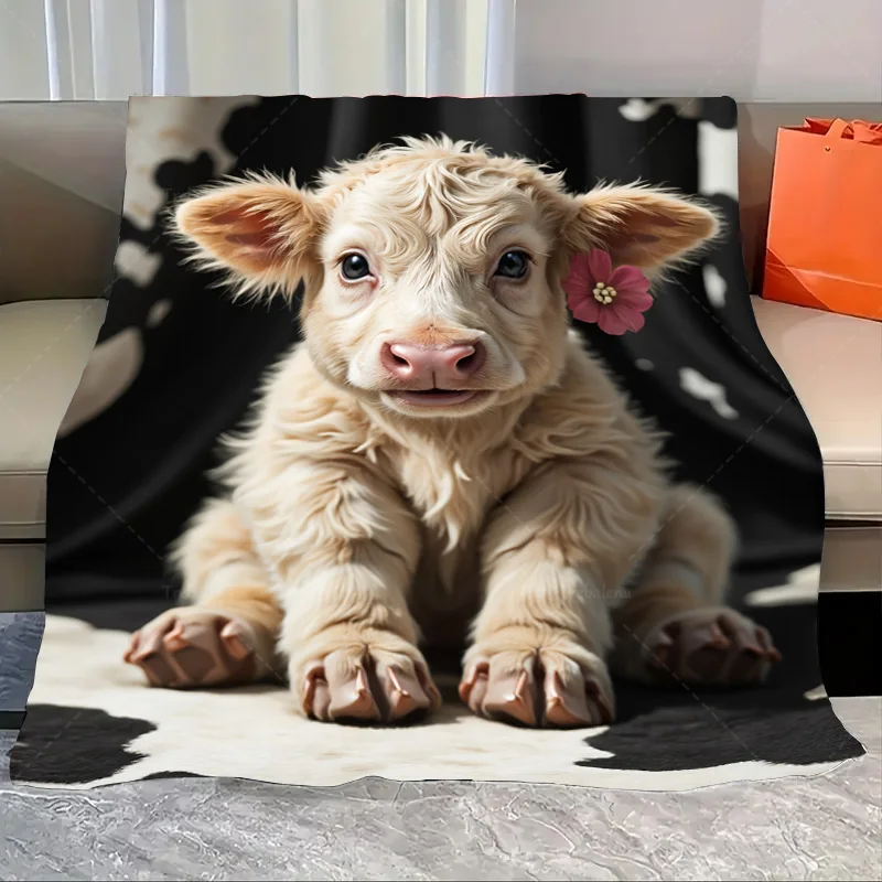 

1 шт. фланелевое одеяло милое икры с цветочным принтом мягкое уютное одеяло для домашнего декора