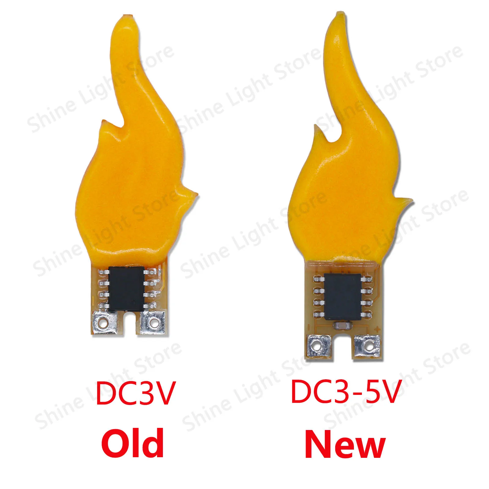 LED 촛불 빛 3V 5v 새로운 플래시 불꽃 빛 2200K 홈 캠핑 파티 전구 다이오드 장식 액세서리 DIY DC3-5V