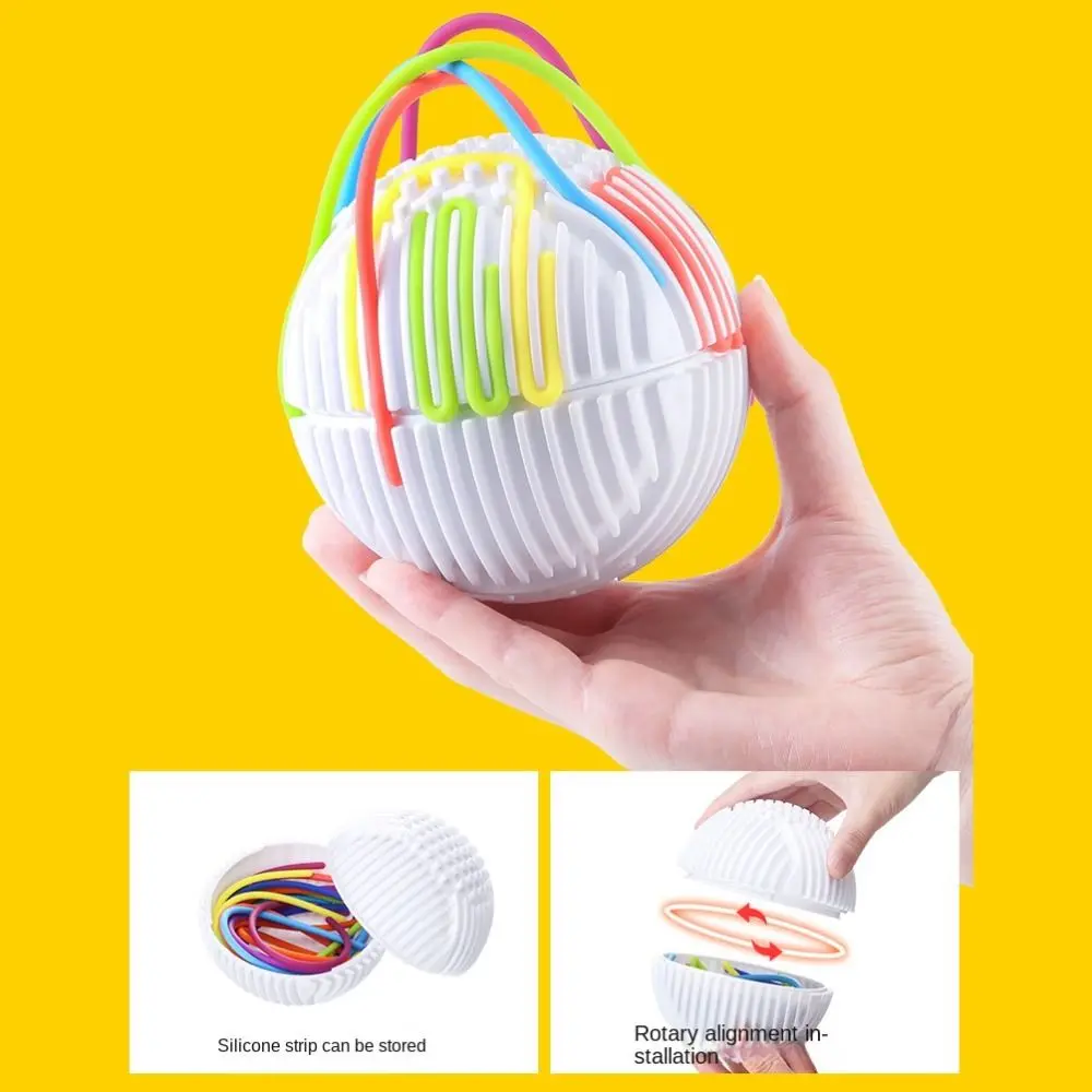 3D 입체 몬테소리 감각 활동 공 무지개 색상 실리콘 소재 운동 기술 공 DIY 디자인 트위스트 로프